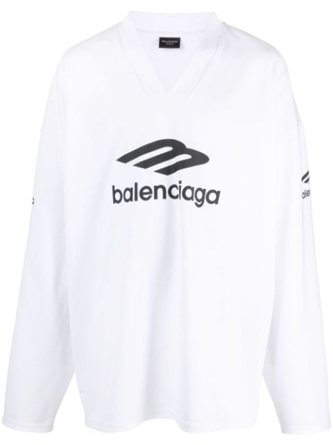 Balenciaga logo-print V-neck T-shirt 