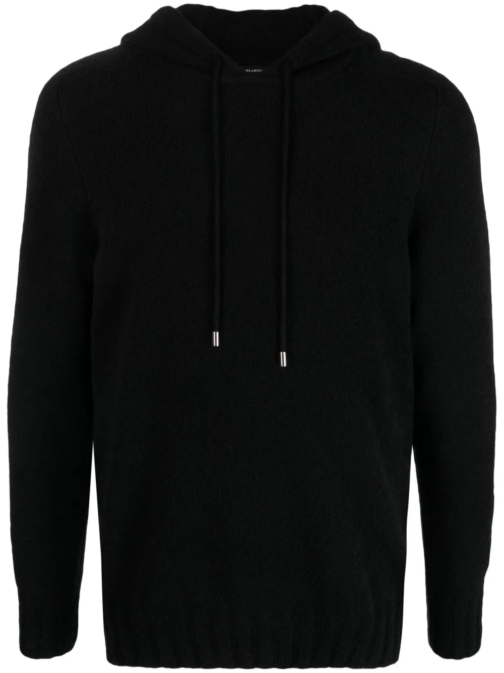 Tagliatore Gebreide hoodie Zwart