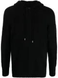 Tagliatore knitted virgin-wool blend hoodie - Black