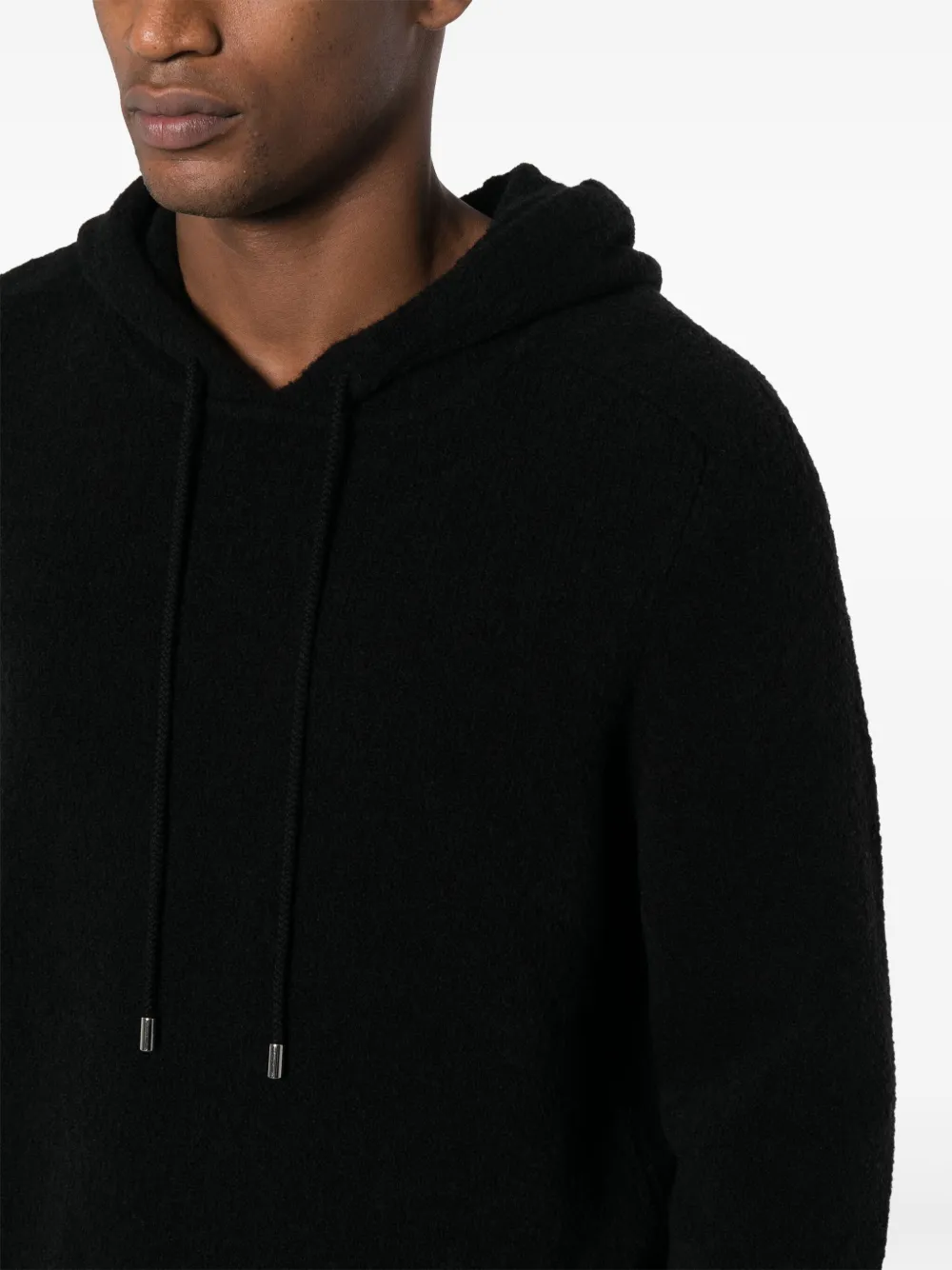 Tagliatore Gebreide hoodie Zwart