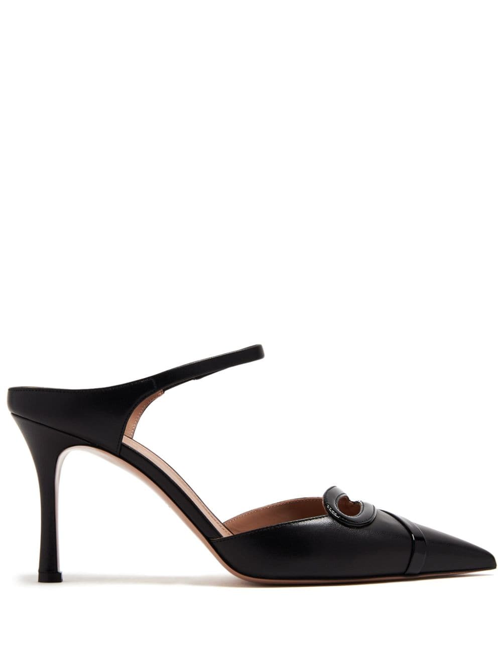 Malone Souliers Bonnie 90mm Leather Mules In Schwarz