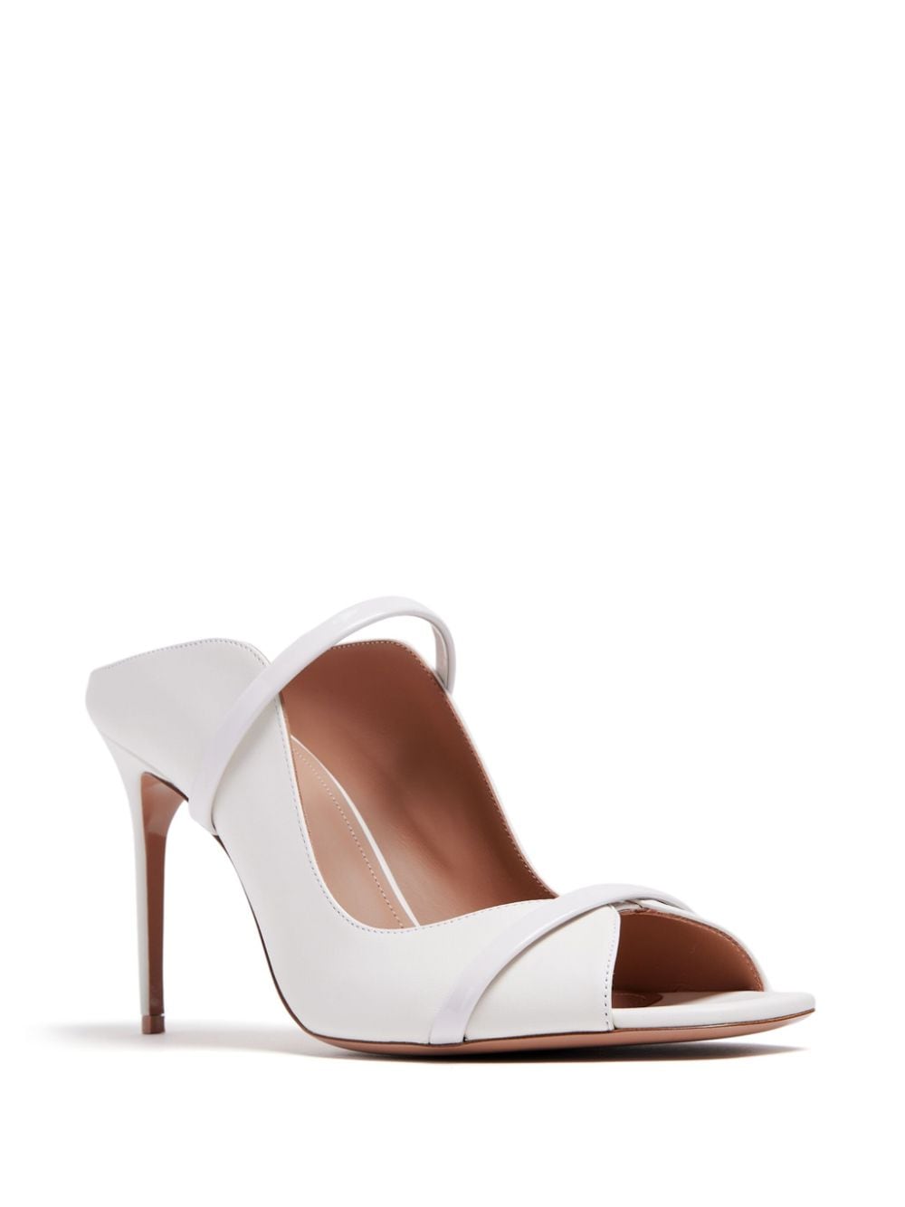 Shop Malone Souliers Noah 90mm Leather Mules In White