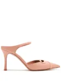 Malone Souliers Bonnie 90mm leather mules - Pink