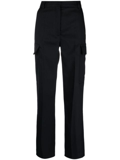 Stella McCartney pressed-crease cargo-pocket straight trousers 