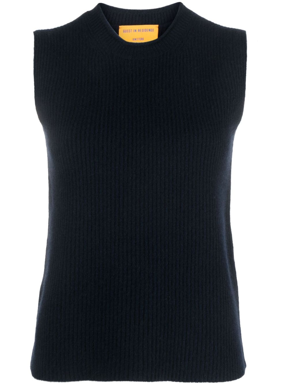 Shop Guest In Residence Cashmere Ribbed Top In Blue