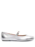 Gianvito Rossi Carla leather ballerina flats - Silver