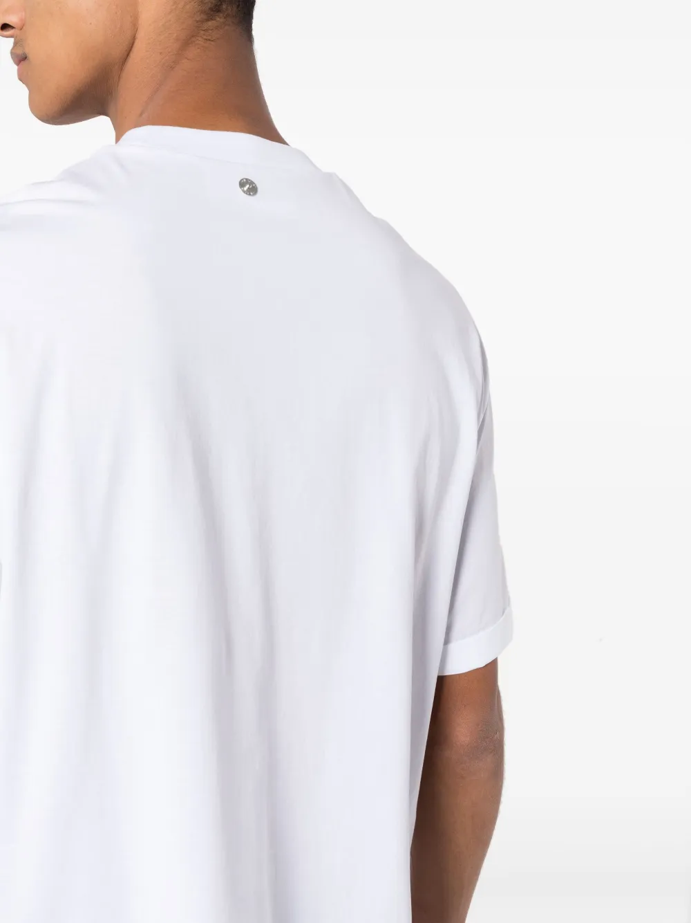 Shop Neil Barrett Crew-neck Cotton T-shirt In White