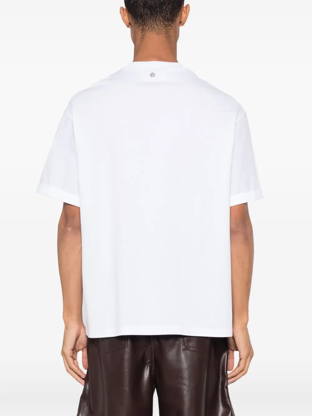 Shop Neil Barrett Crew-neck Cotton T-shirt In White