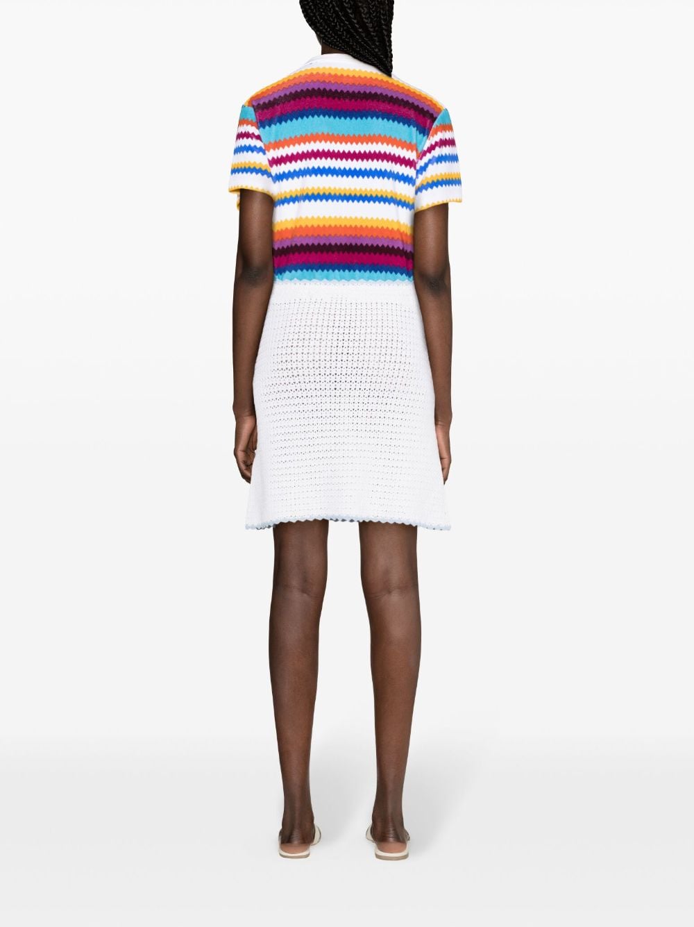 Shop Sandro Crochet A-line Miniskirt In White