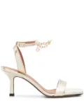 Maje metallic leather sandals - Gold