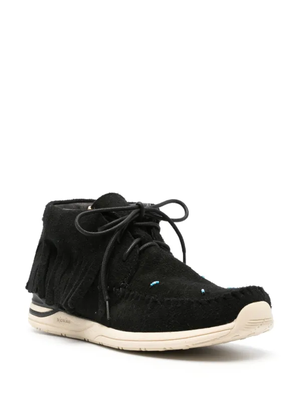 Visvim Shaman-Folk フリンジ ブーツ | ブラック | FARFETCH JP