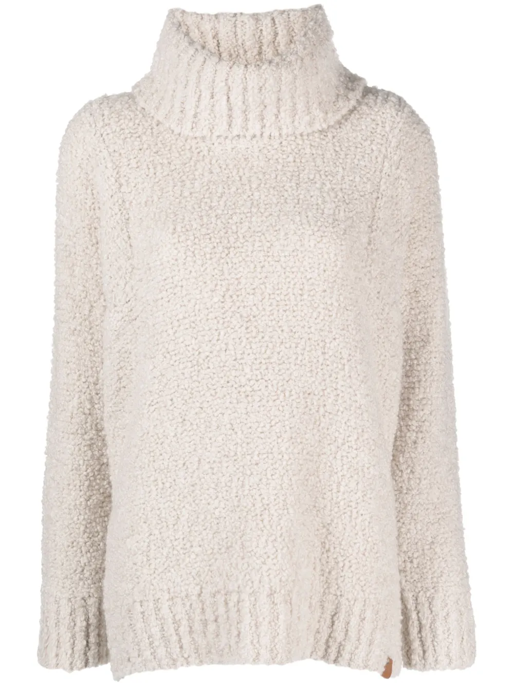 Emporio Armani Chalet Bouclé-effect Jumper In Nude