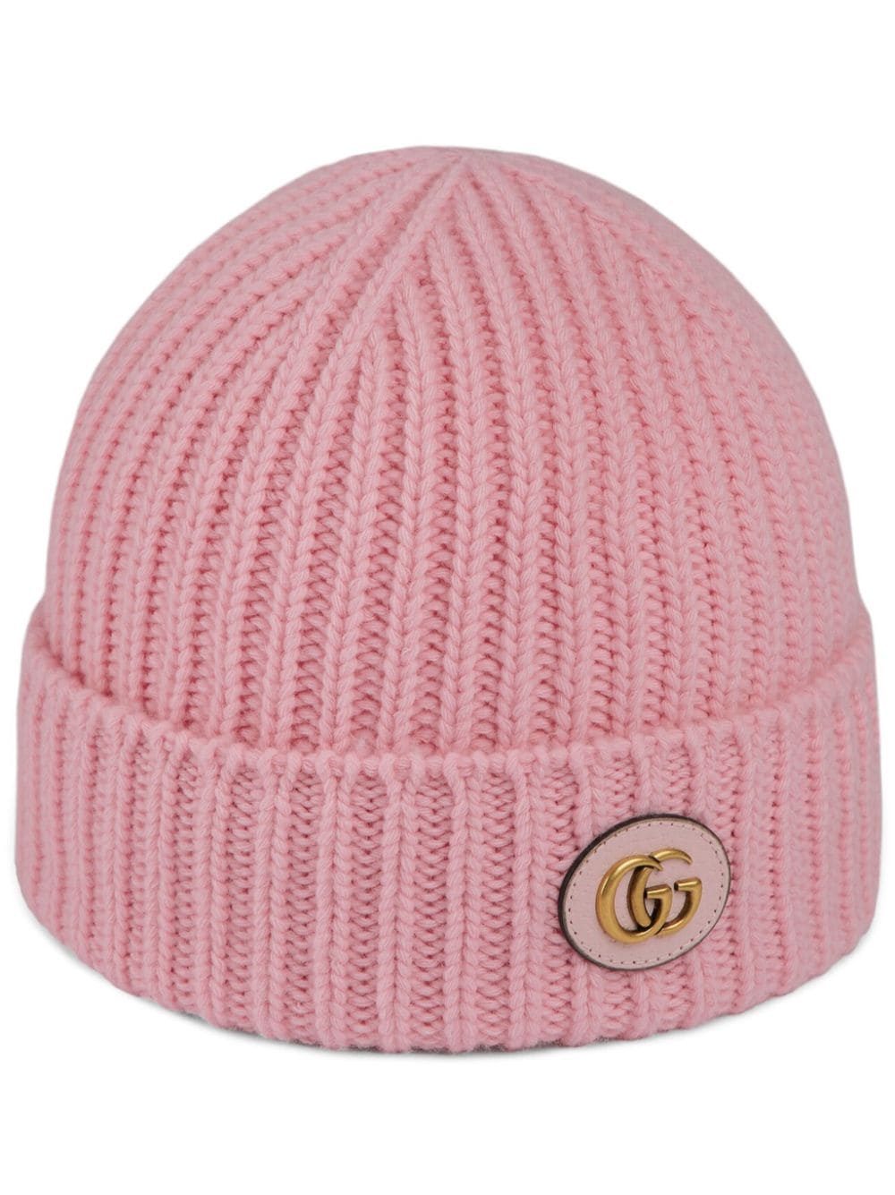 Gucci Wool Cashmere Hat With Double G In Pink
