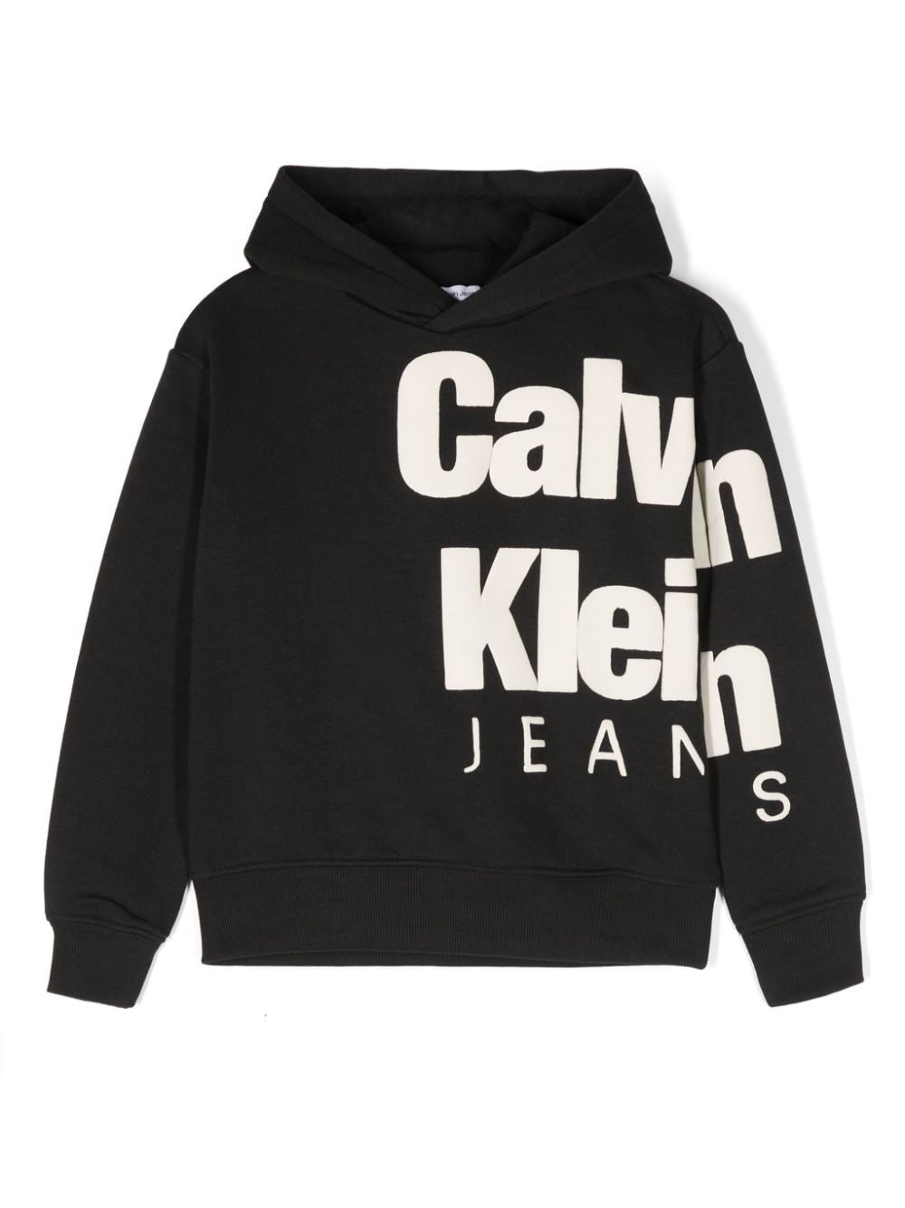 Calvin Klein Kids' Logo-print Cotton Hoodie In Black