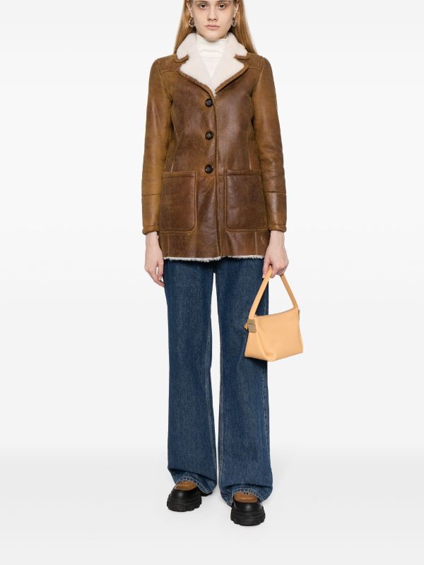 Prada shearling hot sale coat