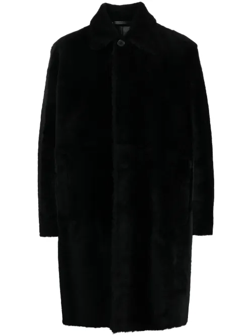 Manteau en cuir à simple boutonnage - Paul Smith - Modalova