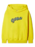 Off-White Kids Baseball logo hoodie - Yellow