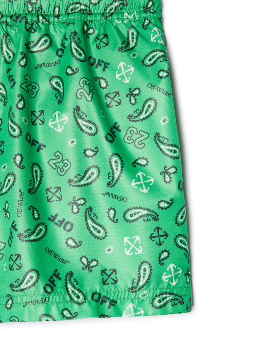 Shop Off-white Bandana Swim Shorts In Green