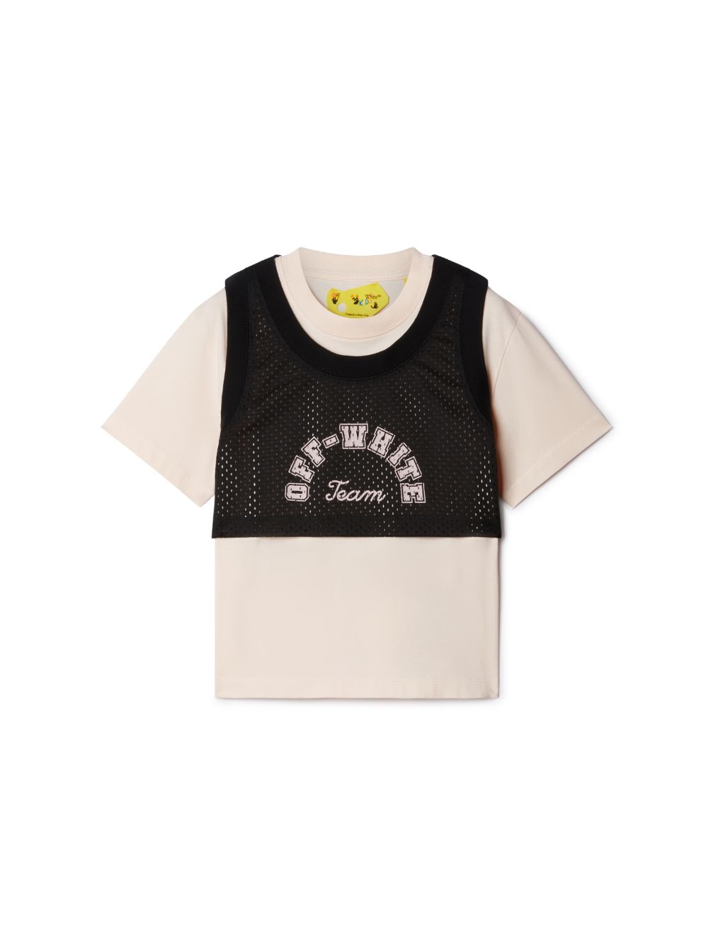 Off-white Kids' Team 23 Double S/s Tee In Pink