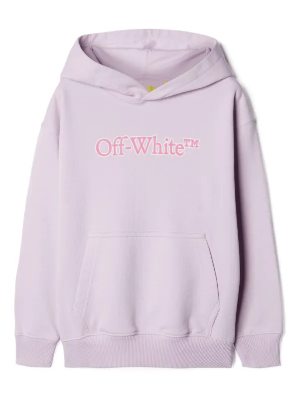 Off White Kids Big Bookish Hoodie 6 Purple Unisex