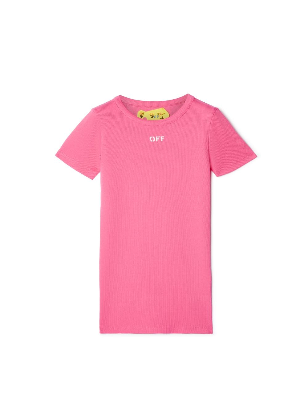 Off-white Kids' Off Stamp Plain Dress In Pink