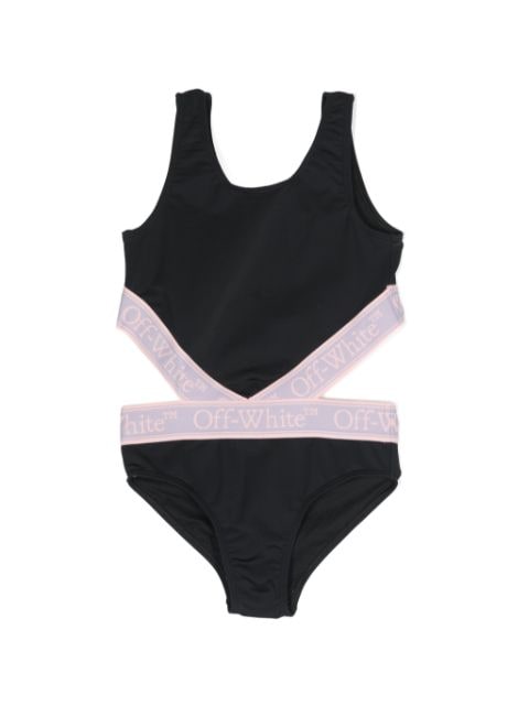 Off-White Kids Bookish logo-trim swimsuit