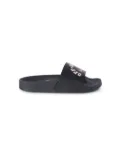 Off-White Kids logo-print pool slides - Black