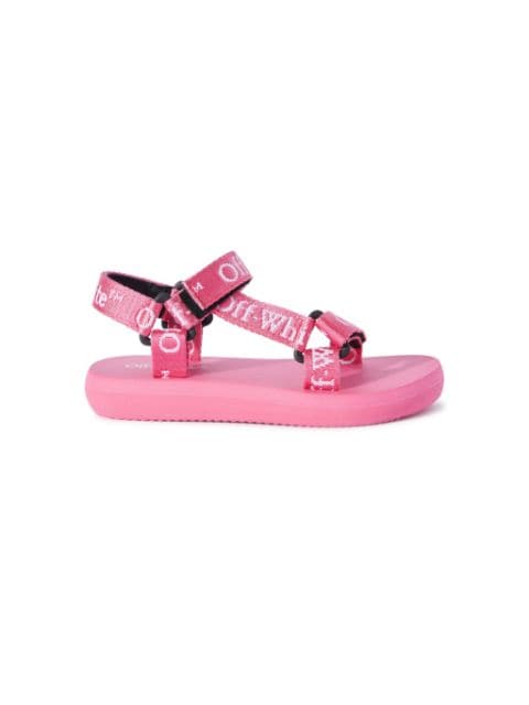 Off-White Kids Bookish-print touch-strap sandals