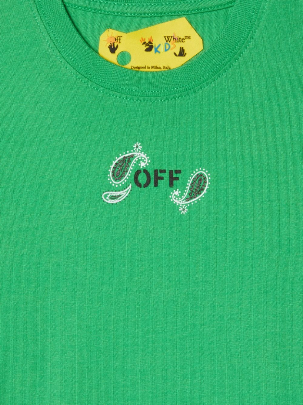 Off-White Kids T-shirt met bandanaprint Groen