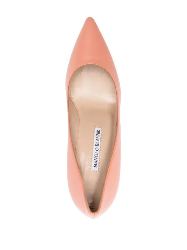 Manolo Blahnik BB 80mm Leather Pumps | Pink | FARFETCH