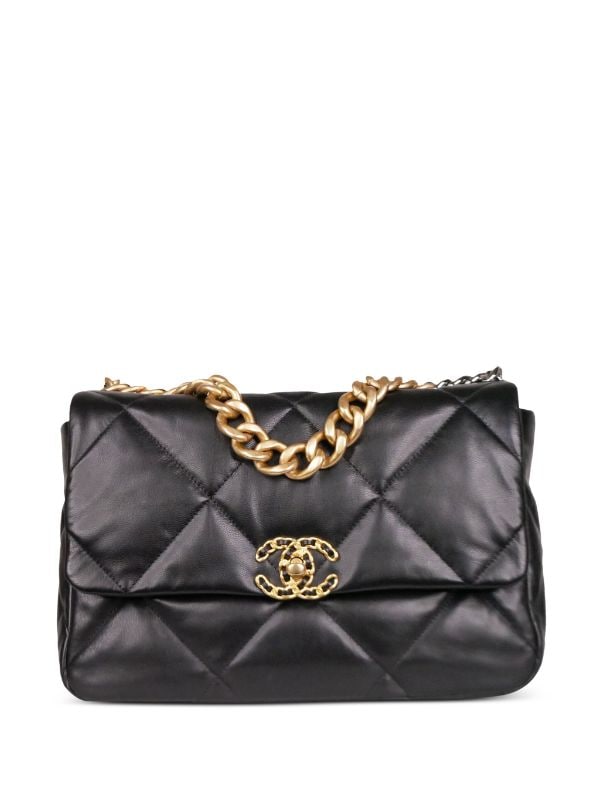 Chanel Black Leather Chanel 19 Flap Shoulder Bag Chanel | The Luxury Closet