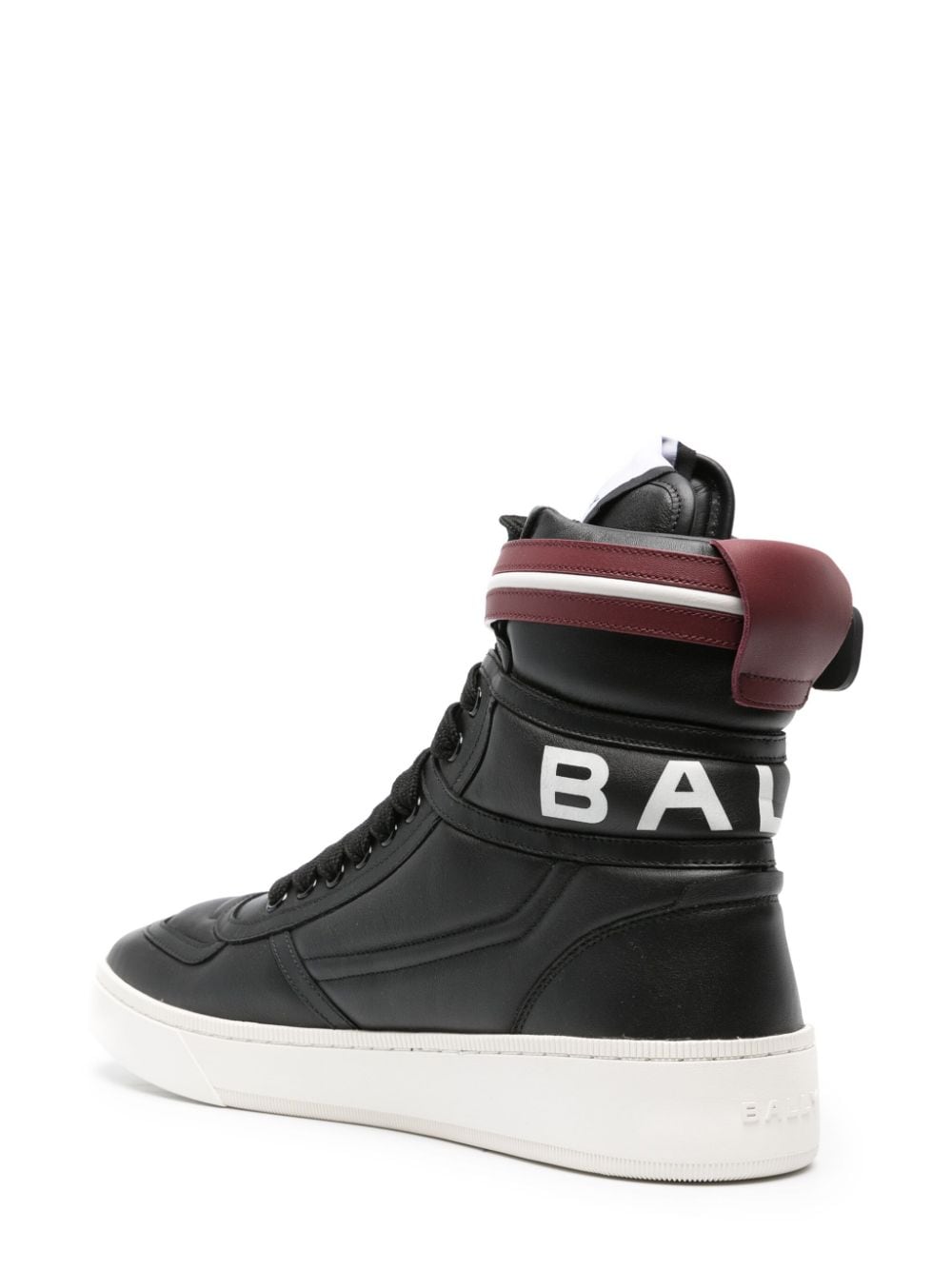 Shop Bally Royce High-top Leather Sneakers In Black