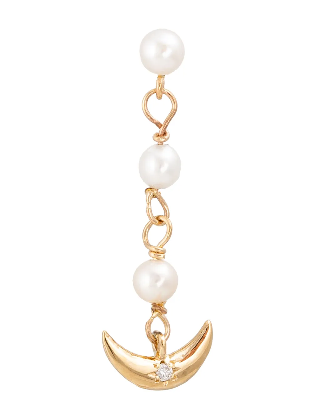 14kt yellow gold Serena pearl-drop single earring