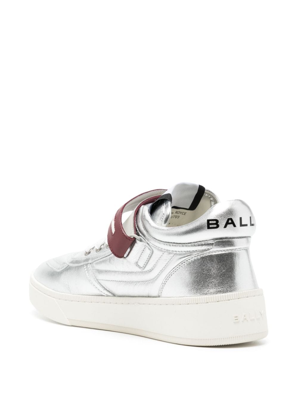 Shop Bally Leather Touch-strap Sneakers In Silver