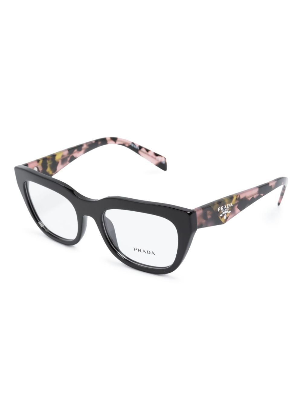 Prada Eyewear tortoiseshell-detail cat-eye glasses - Zwart