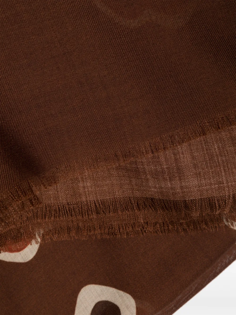 Barba Sjaal met bloemenprint Bruin