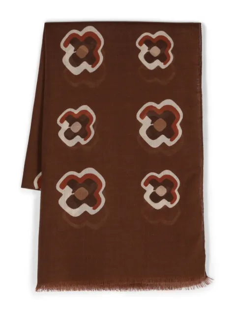 Barba mascada deshilachada con estampado floral