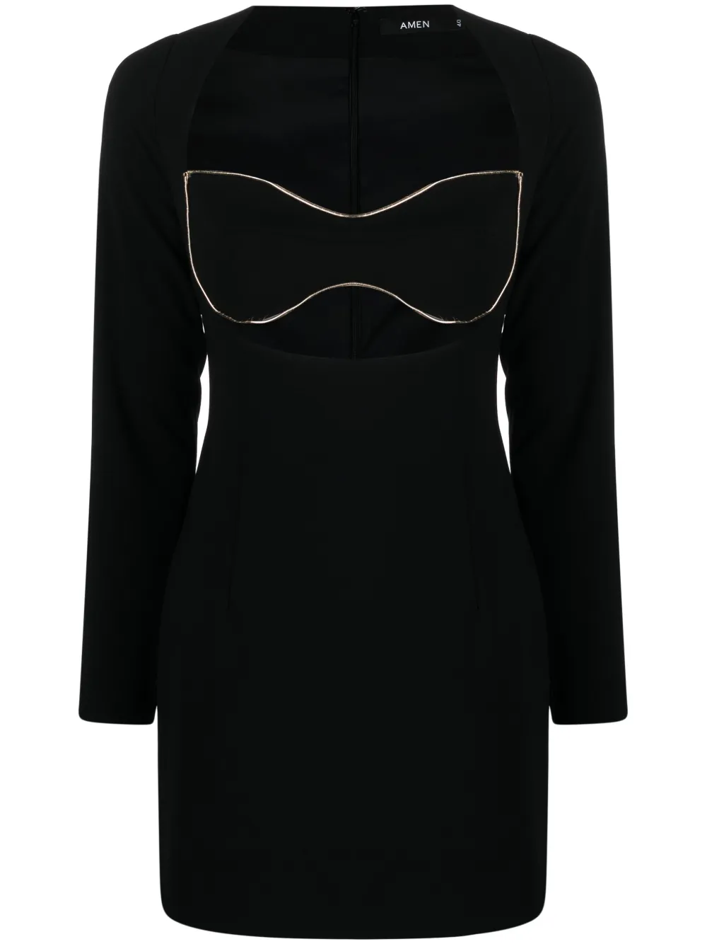 Amen Cut-out Minidress In Black