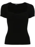 Maje ribbed-knit top - Black