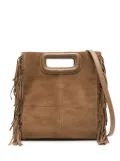 Maje M fringed suede tote bag - Brown