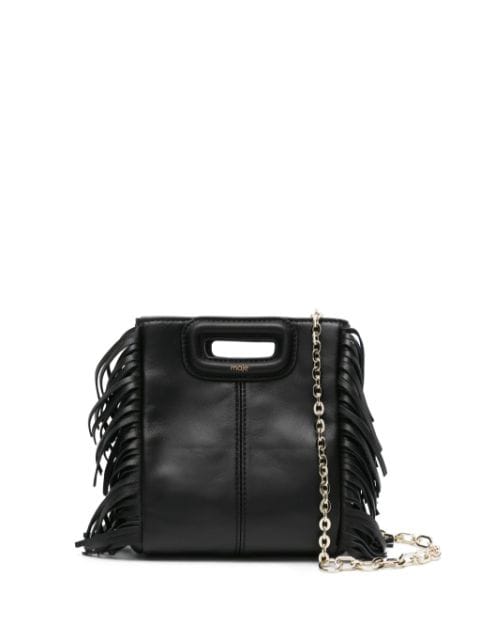 Maje small M fringed leather bag