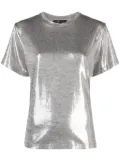 Maje lamé round-neck T-shirt - Silver