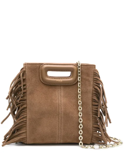 Maje small M fringed suede bag
