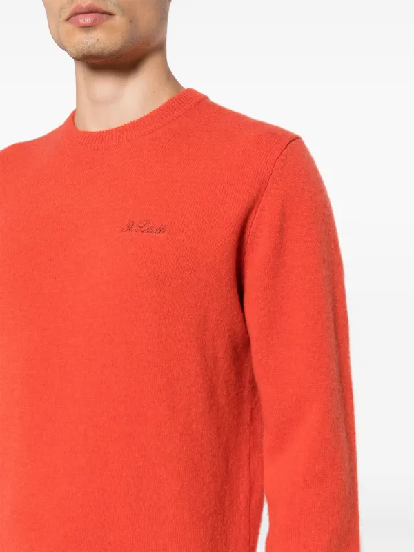 Orange crew cheap neck jumper