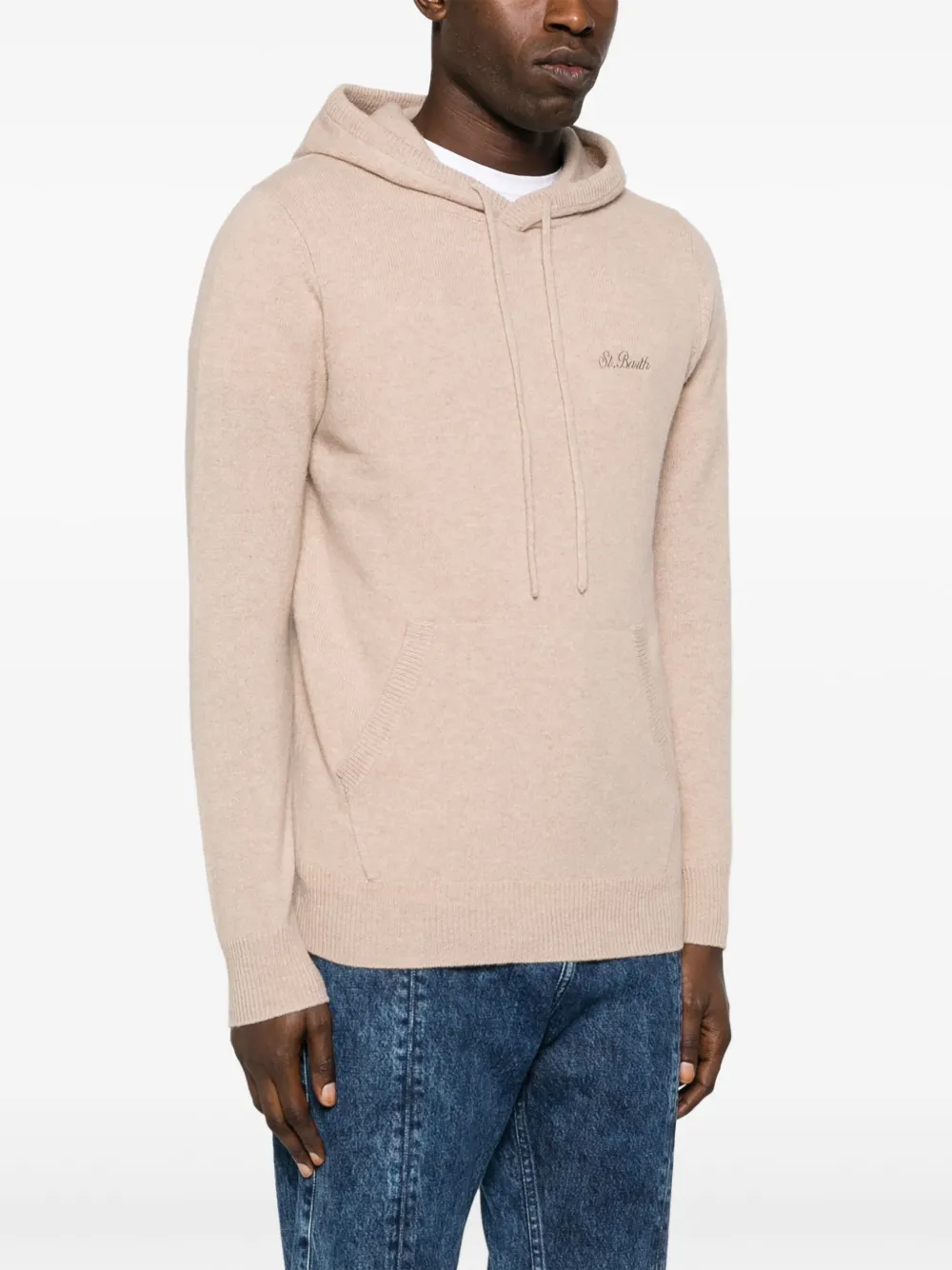 MC2 Saint Barth Hoodie met geborduurd logo Beige