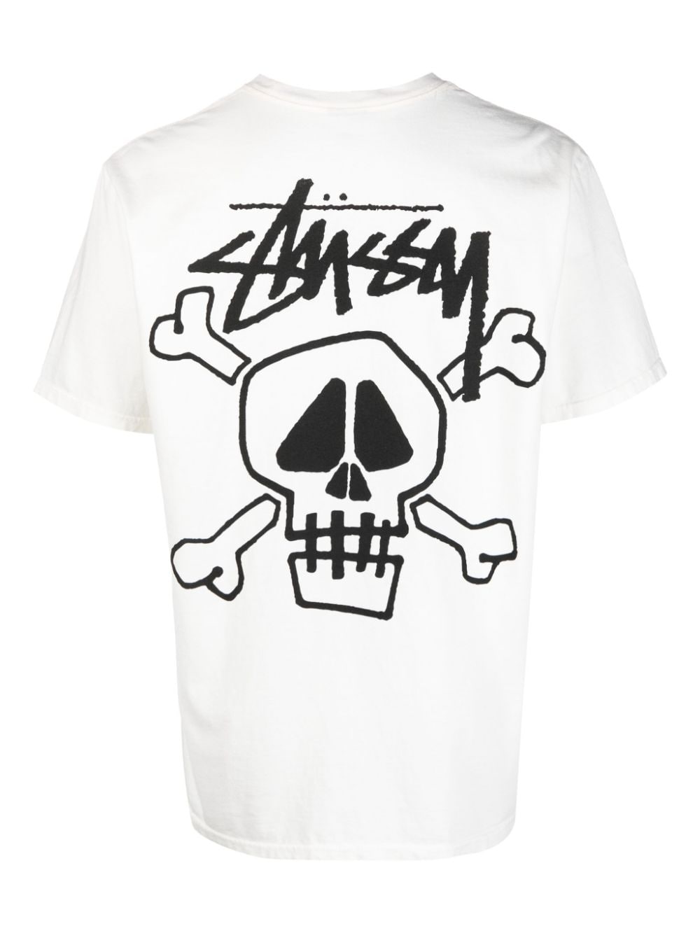Stüssy Skull & Bones cotton T-shirt - Beige