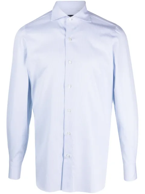 Finamore 1925 Napoli spread-collar cotton shirt