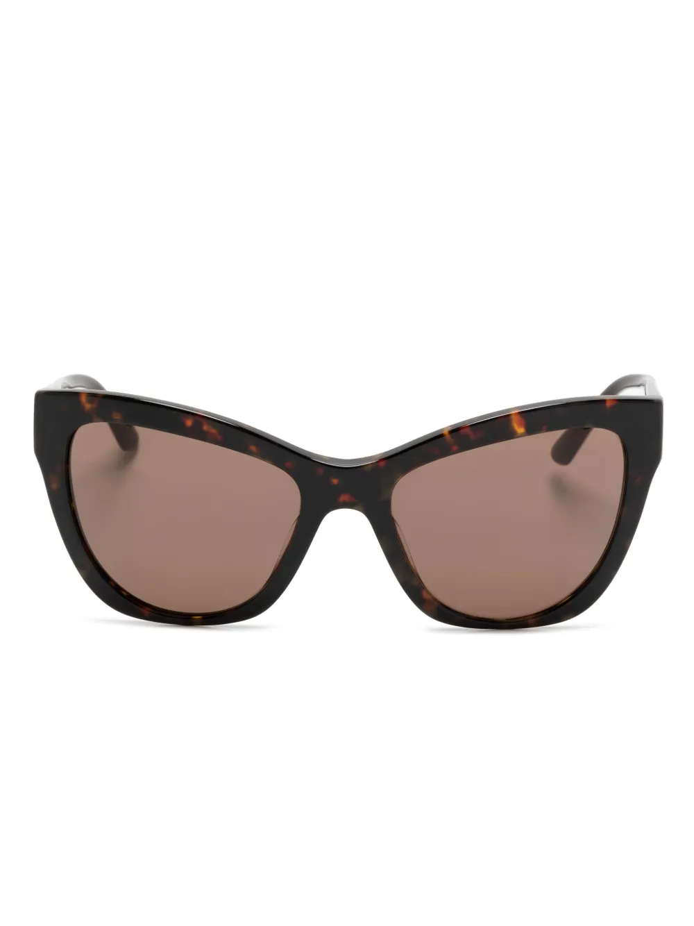 Versace Tortoiseshell-effect Cat-eye Frame Tinted Sunglasses In Brown