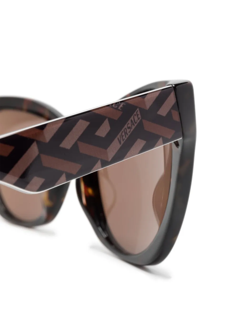 Versace Eyewear Zonnebril met cat-eye montuur Bruin