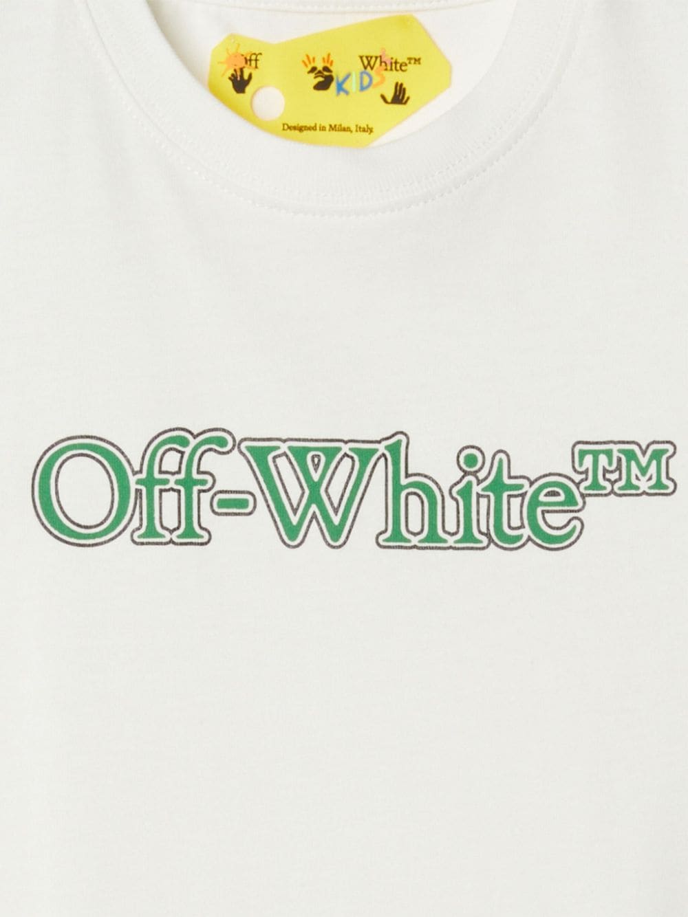 Off-White Kids Big Bookish katoenen T-shirt Wit
